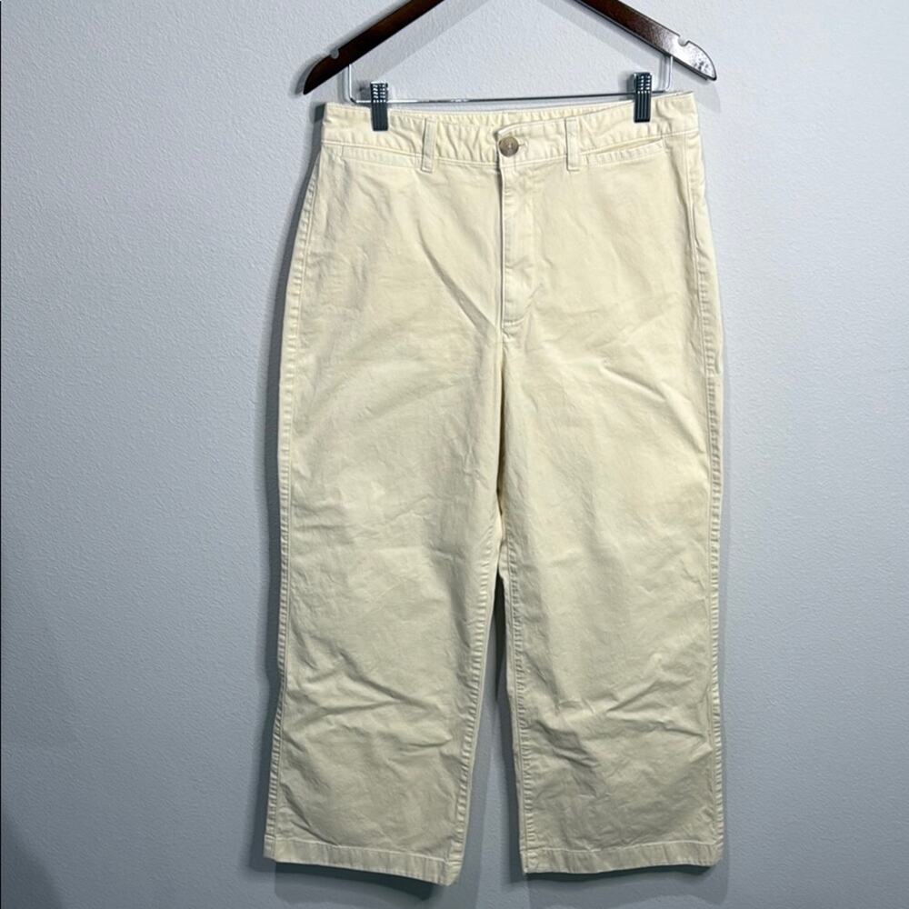 Gap Butter Yellow Colored High Rise Stride Ankle Wide Leg Chinos Size 12
